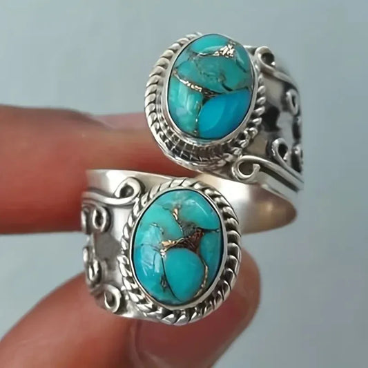 Turquoise Cross Ring