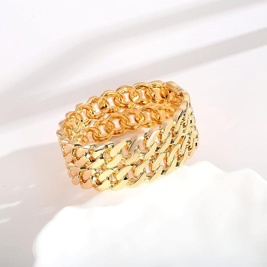 Golden Braid Cuff Bracelet