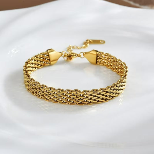 Golden Mesh Bracelet