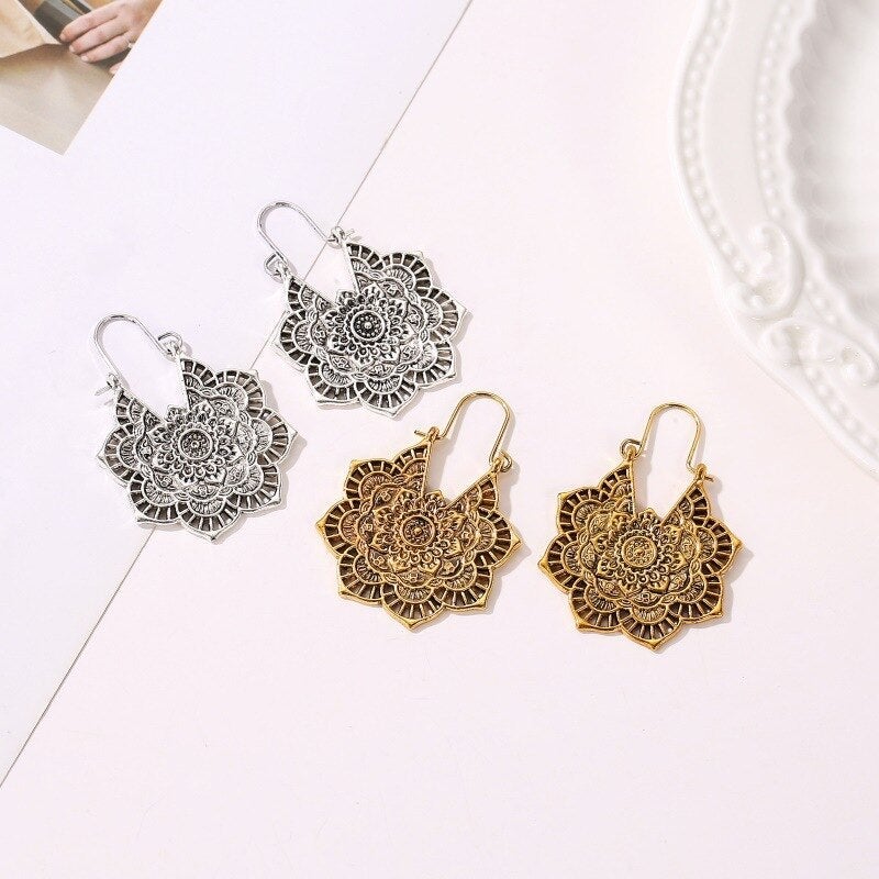 Lotus Symbol Earrings