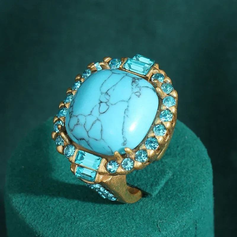 Azure Turquoise Gold Ring