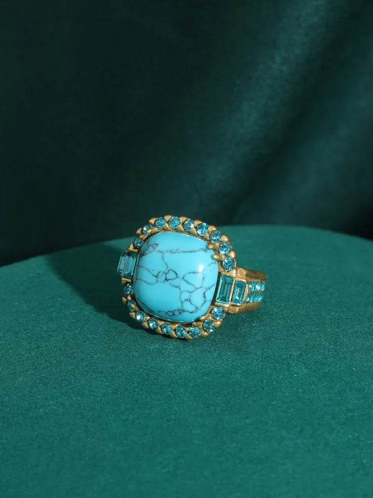 Azure Turquoise Gold Ring