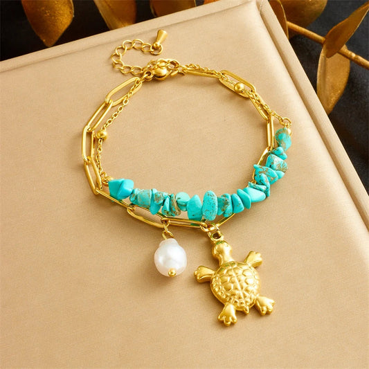 Turquoise Turtle Bracelet