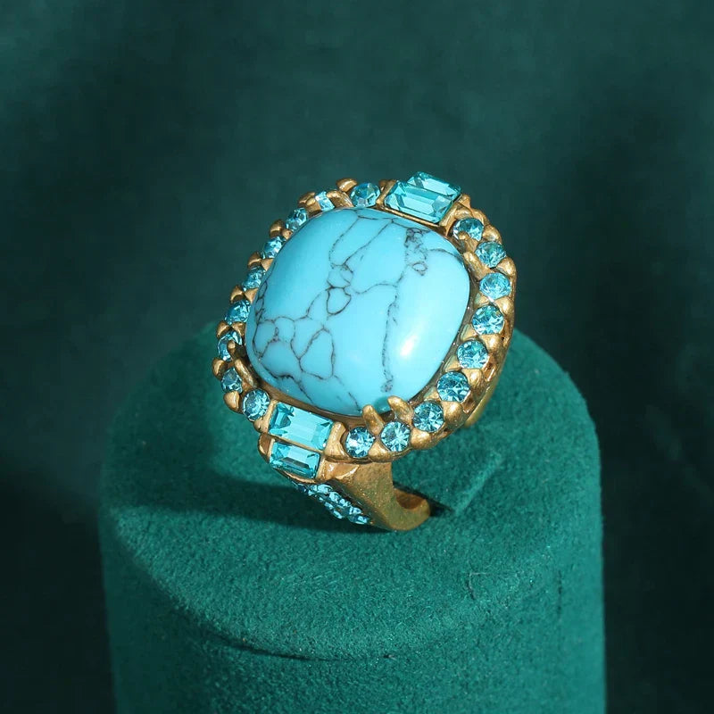 Azure Turquoise Gold Ring