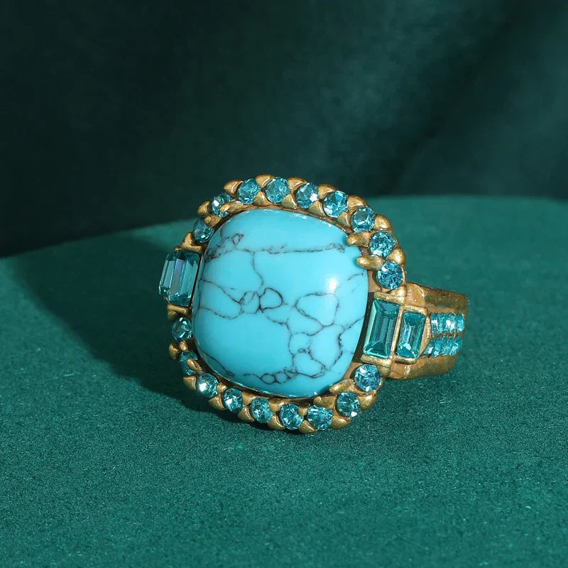 Azure Turquoise Gold Ring