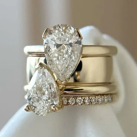 Double Zirconia Vintage Ring