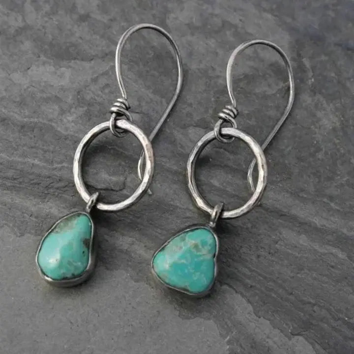 Vintage Silver Turquoise Earrings