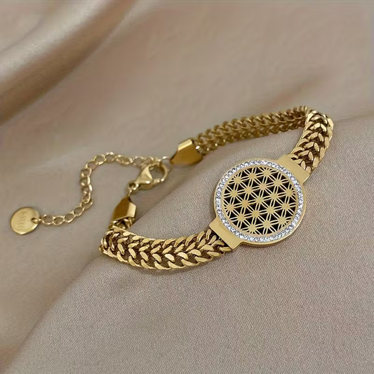 Golden Disc Bracelet