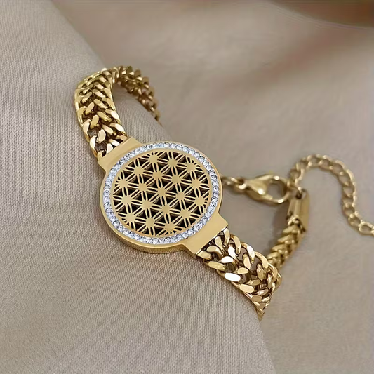 Golden Disc Bracelet