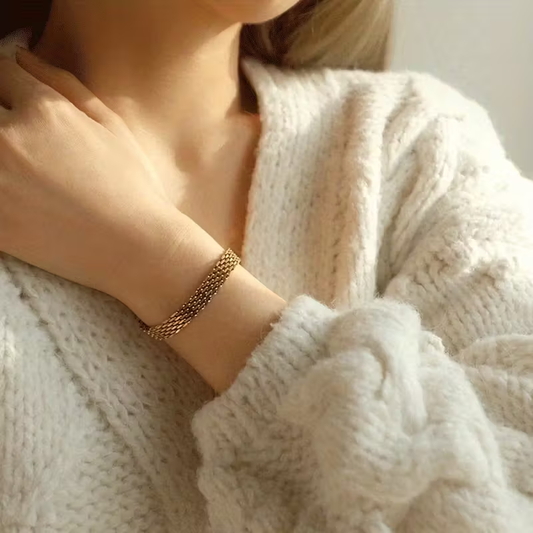 Golden Mesh Bracelet