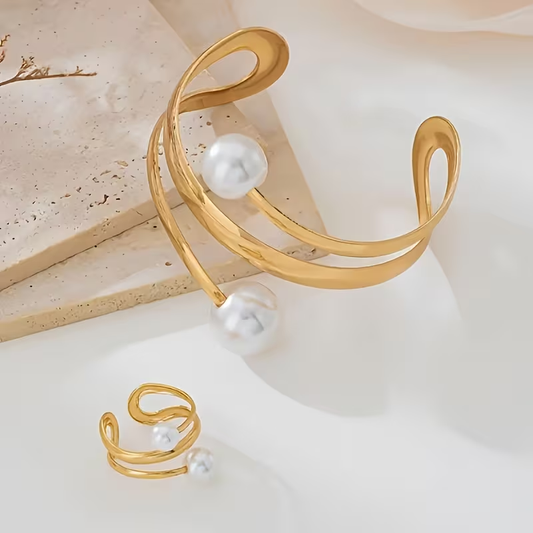 Luxury Gold Pearl Set