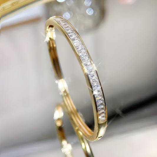 Baguette Cut Gold Bracelet